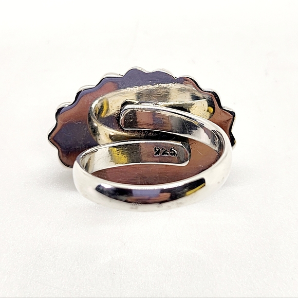 Brown Lover's Eye Sterling Silver Adjustable Ring - Picture 4 of 7